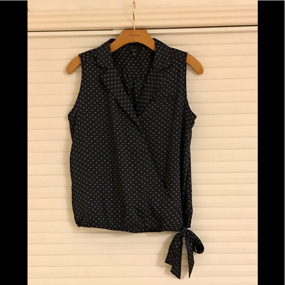 Ann Taylor Petite Cross Body Sleeveless Blouse-S/P - Picture 3 of 4